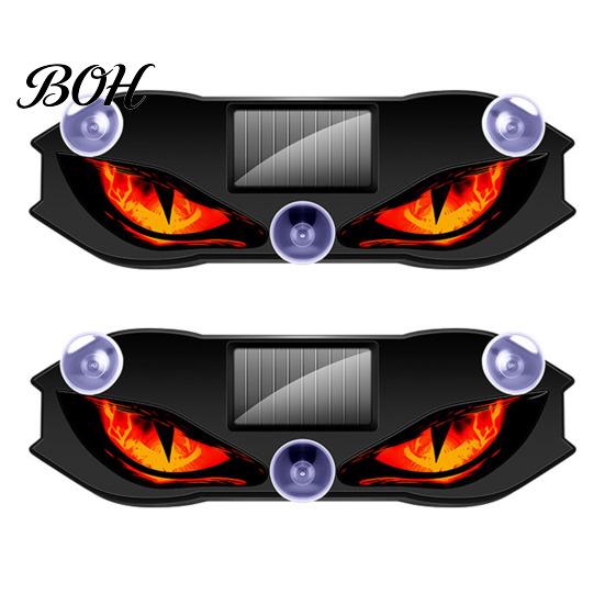 Solar Powered Car Interior Lights Devil Eyes Light for Windshield, Window Warning Sign with Three Smart Modes, Enthusiast Styling Accessories