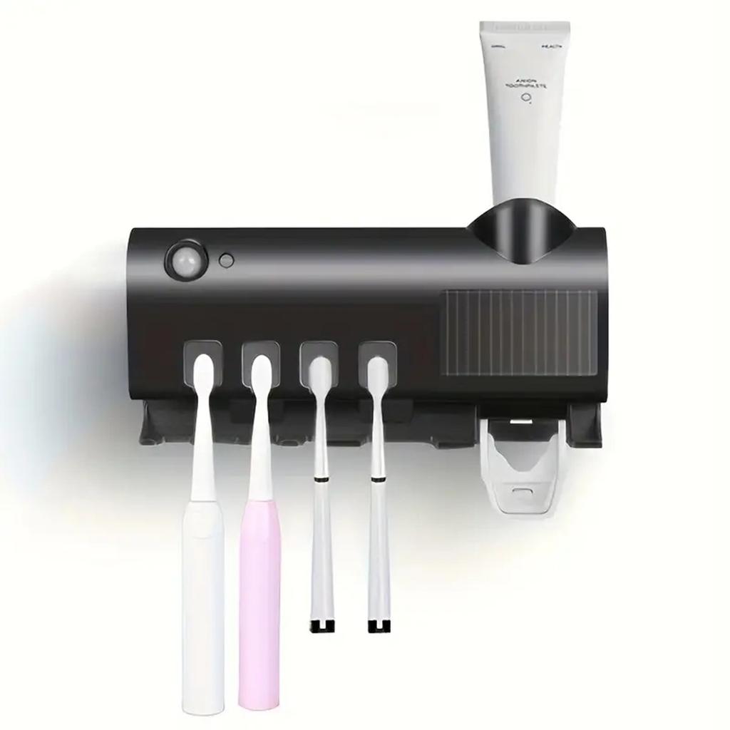1pc Wall Mounted Toothbrush and Toothpaste Organizer - Electric Toothbrush Holder Space Saving Design - Intelligent Cleaning