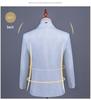 Men's Single-Breasted Rhinestone Suit Set for Banquet and Performance