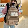 Color Block Backpack Large Capacity Student Schoolbag