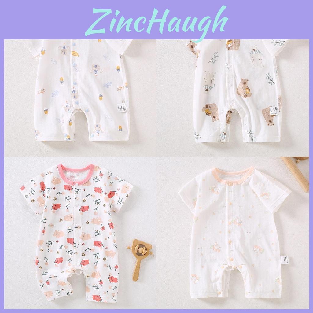Baby Cotton Romper Summer Lightweight With Short Sleeves For Newborns And Infants