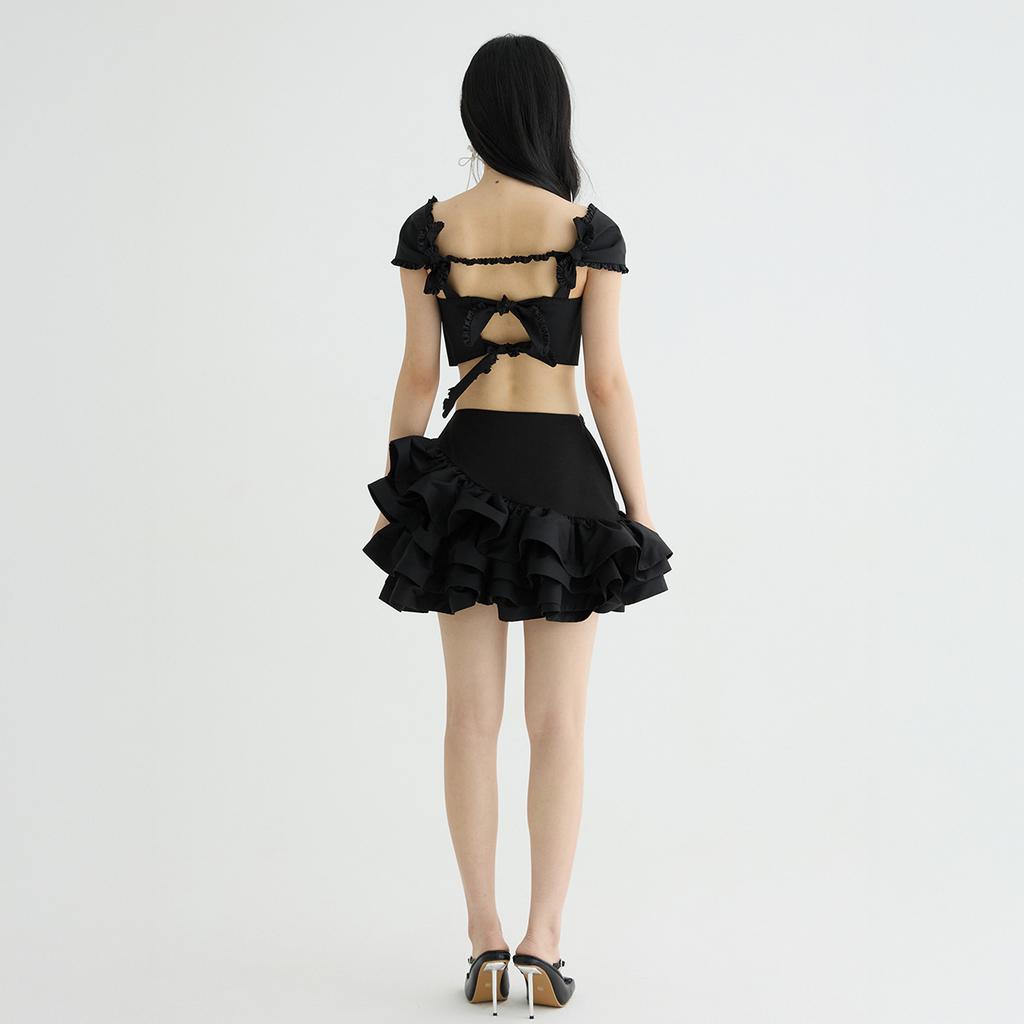 Leobyui Sliding Cake Skirt Black