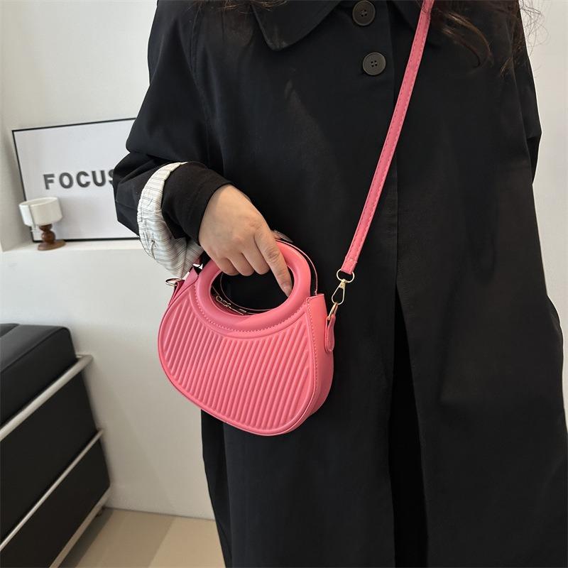 Solid Color Handbag Women's  Early Spring New Fashion Trend Casual Messenger Bag Portable Small Bag Tide