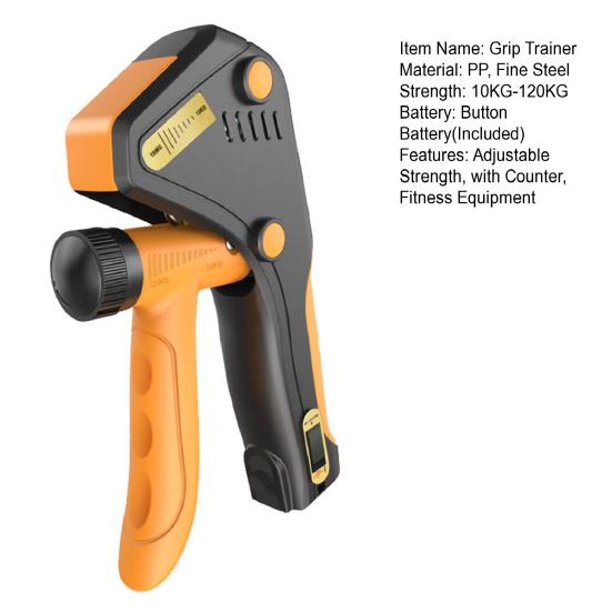 Grip Strength Trainer with Counter 10-120KG Adjustable Men Women Forearm Exerciser Hand Grip Power Strengthener Developer Fitness Equipment