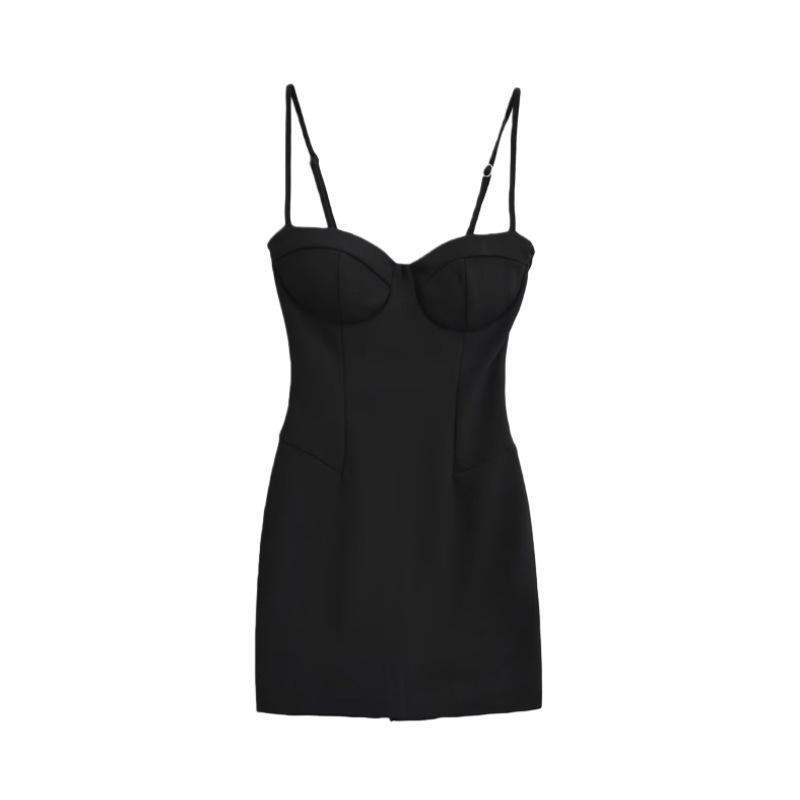 Spicy Girl Strapless Dress: Women s Sexy Slim Fit Bodycon with Bra Pad Small чёрный