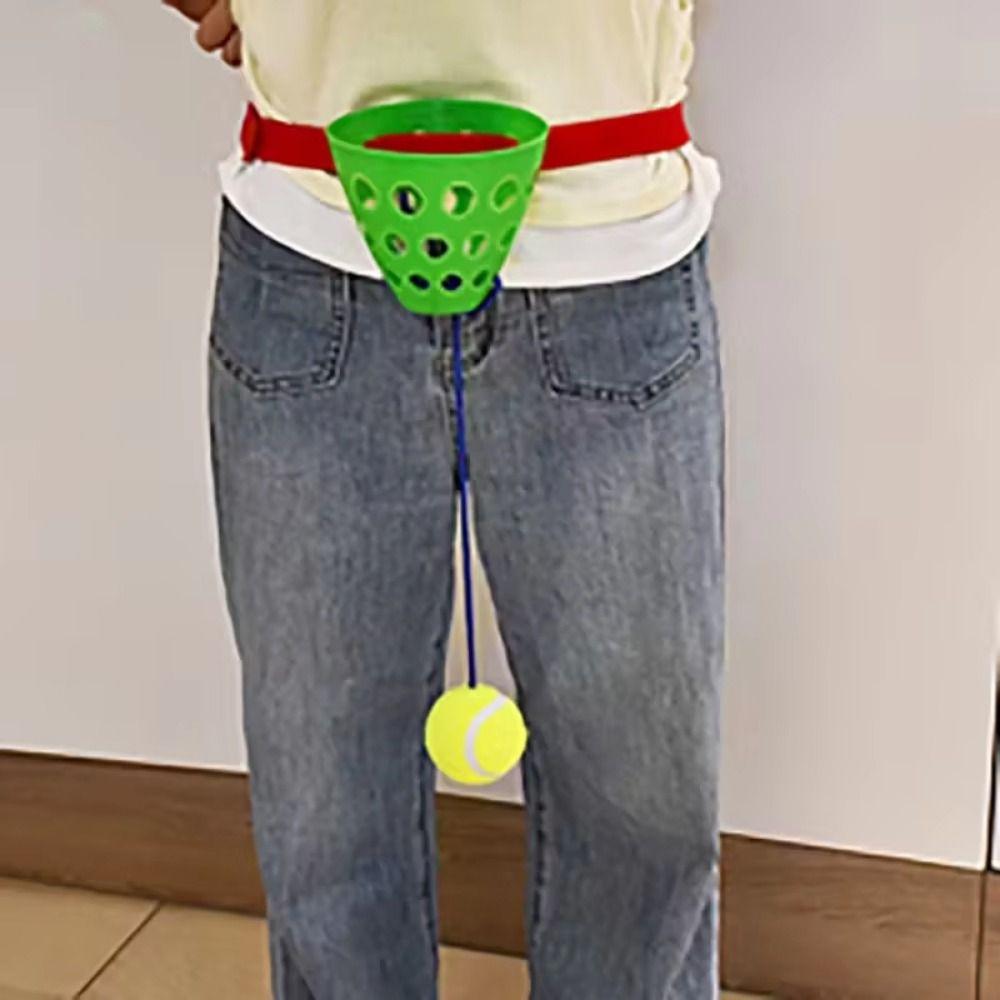 Eye Waist Coordination Swing Bucket Game Interactive Catch Balls Swinging Ball Game Outdoor Toy