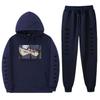Anime Naruto Kakashi Sharingan Hooded Fleece-lined Unisex Sweatshirt Set Winter Casual Wear