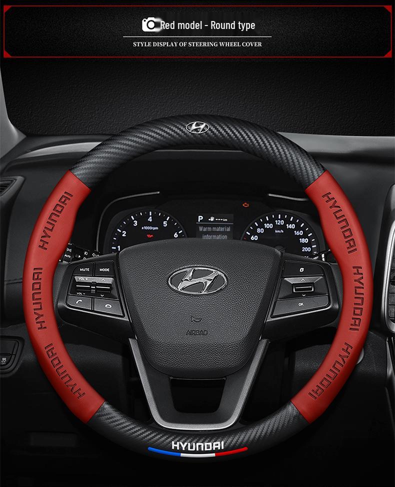 All-Season Anti-Slip Steering Wheel Cover for 16-19 Hyundai Elantra