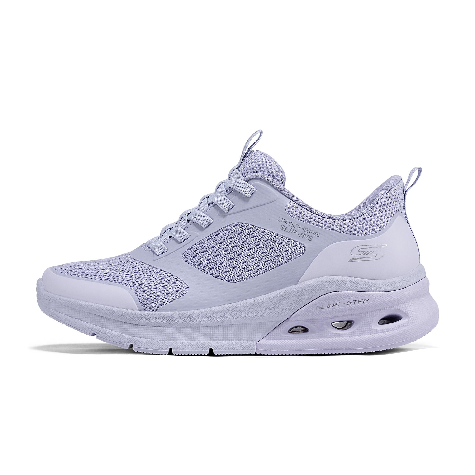 Skechers Bobs Sport Arc Waves 2.0 Классические Удобные Модные Простые Дышащие Низкие Кроссовки для Бега Женские Кроссовки Сиренево-Фиолетовые 117626-LIL 36