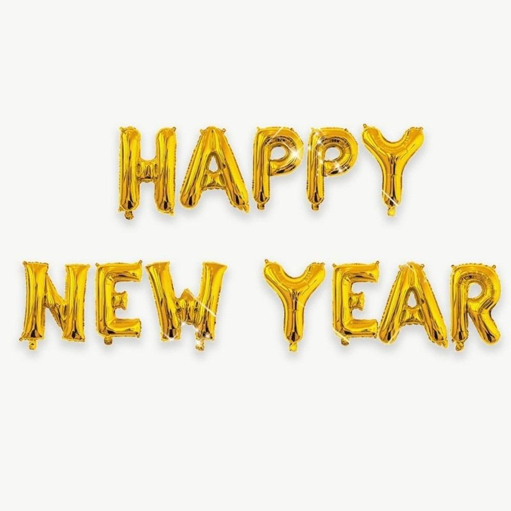 Holiday Ornaments Colorful Foil Balloons Happy New Year 2027 16 inch Balloon Set