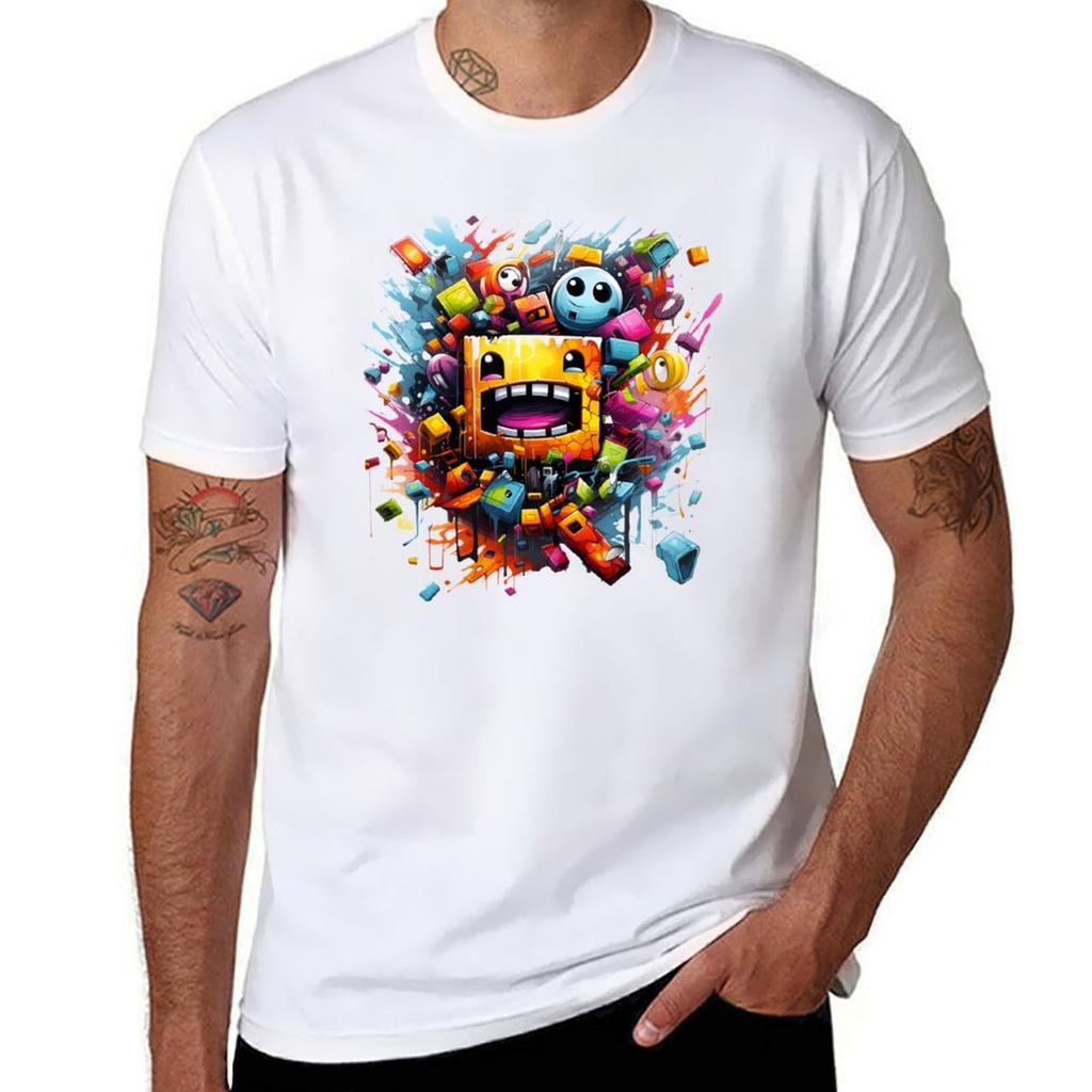 Geometry Dash T-Shirt Minimalist Graphic Tee Shirt