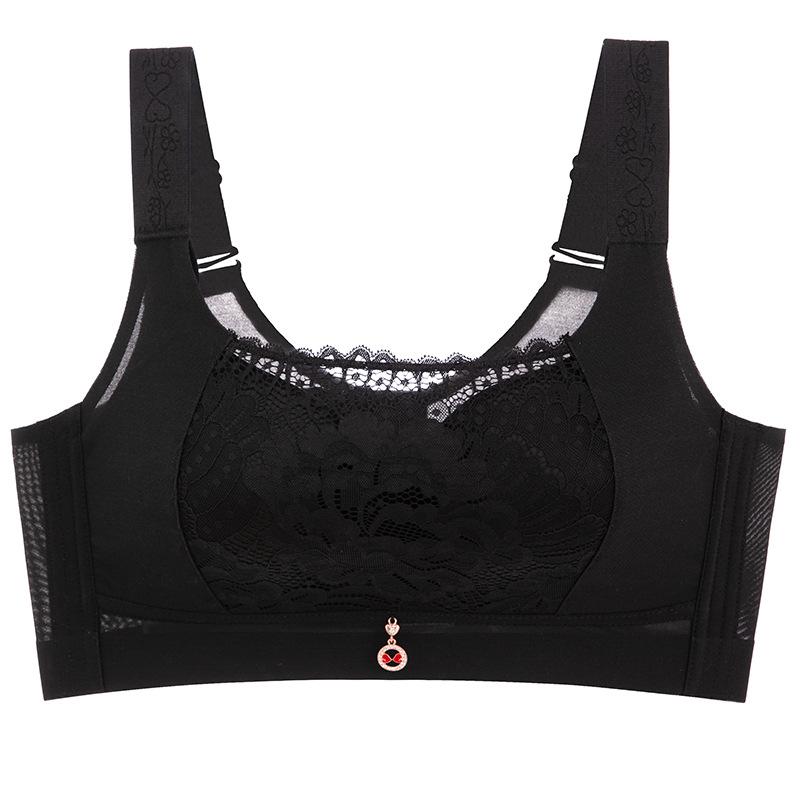 Bras Without Underwire Women's Plus-size Underwear Gathering Bras Anti-sagging Thin Bras Adjustable Bras with Breast Retraction Push Up Bra