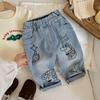 Spring/Autumn Kids' Cartoon Jeans - Boys' Casual Loose Fit Long Pants for Toddlers & Little Children