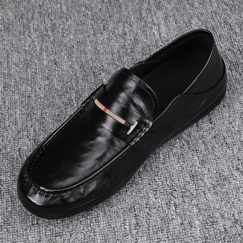 Autumn Summer Men's Leather Shoes 2025 Soft Leather Business Casual Flat Shoes Comfortable Slip-On Men's Loafers Wedding Party