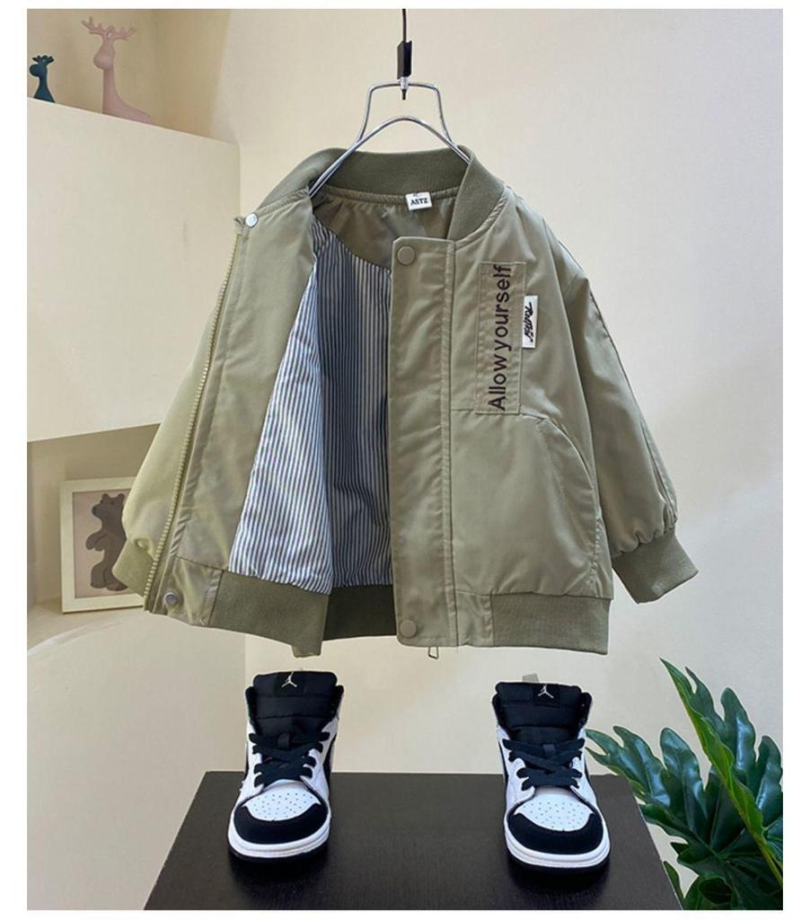 2025 Boys' Fashion Baseball Jacket - Spring/Autumn Thin Top for Kids