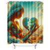Celestial Love Shower Curtain - Waterproof, Mildew-Resistant, Machine Washable For Ethereal Bathroom Decor