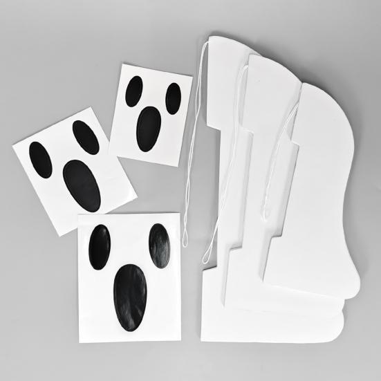 Halloween Ghost Hanging Decoration White Paper Ghost Honeycomb Centerpieces for Indoor Outdoor Halloween Party Decor
