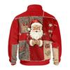 Men's Casual Mock Neck Sweatshirt with Christmas Print for Holiday Wear