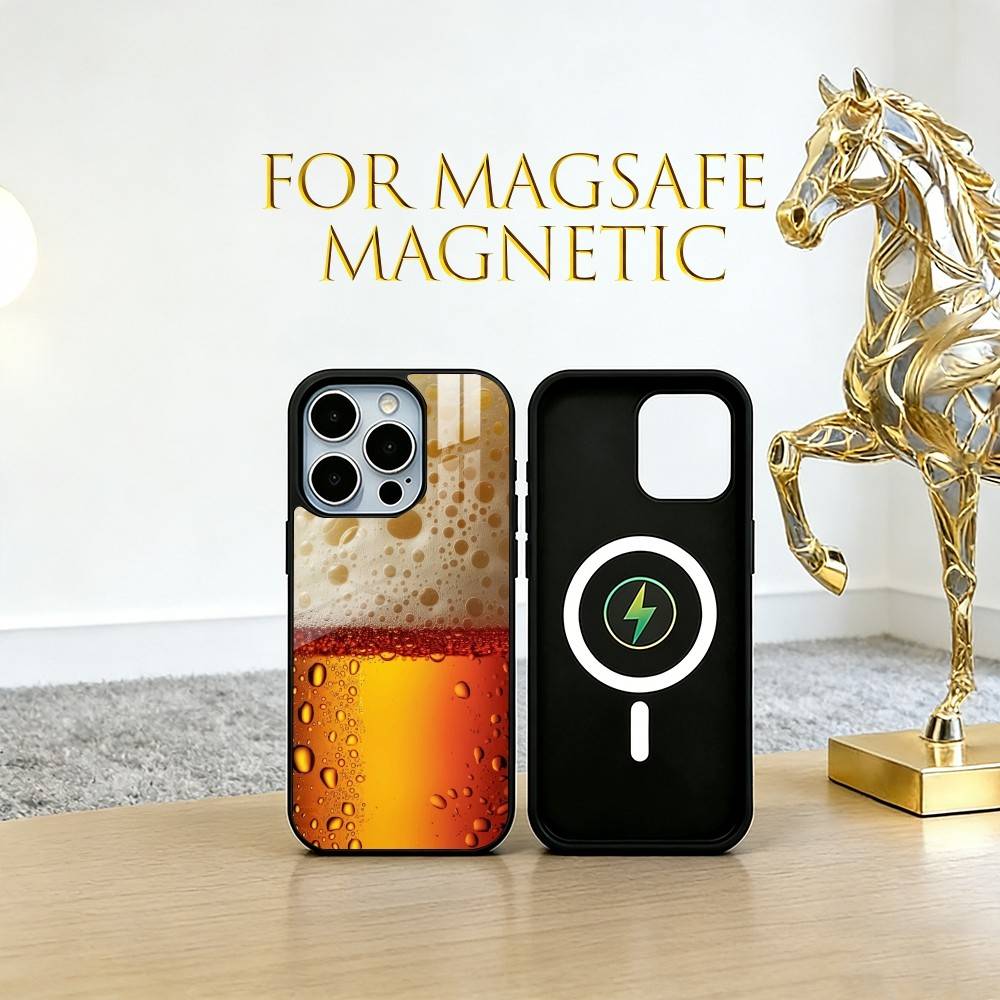 Bier Handyhülle Für iPhone17,16,15,14,13,12,11 Plus,Pro Magnetisch Für Magsafe Kabelloses Laden