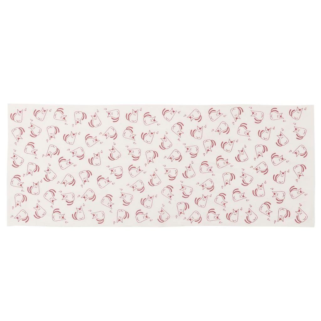 Used Gururin Tenugui Yokai Nekomata Unbleached Natural Approx. 35cm X 90cm Quick-drying Made In Japan 1 Piece Old Rose [Yokai Nekomata Old Rose]