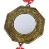 Chinese Feng Shui Yin Yang Bagua Mirror with Red Tassel Zodiac Carvings Housewarming Gift for Good Fortune Luck