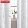 1PC Nuan Series 80% Blackout Fashionable and Minimalist Curtains with Silver and Marble Texture for Living Room Bedroom Balcony Window Home Decor