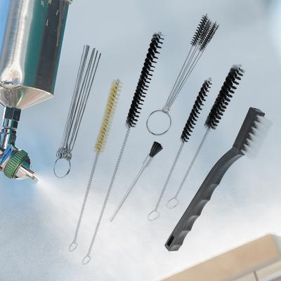 Kit de Pincéis de Limpeza Limpador de Pistola de Pintura a Spray Pincel de Bico Ferramenta de Reparo de Limpeza de Bico de Pistolas de Spray Kit de Acessórios de Limpeza para Pistolas de Spray