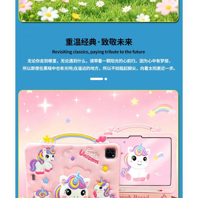 Silicone IPad Pro 11 Case With 360 Rotating Stand Cartoon Design Air 4 5 6 7 10 A16 Full Cover Protective Shell