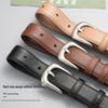 Women's 2024 Versatile Genuine Leather Belt - Black & Brown Niche Design, Perfect with Jeans