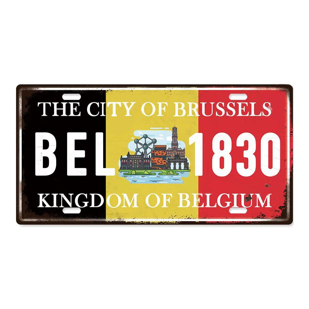 Country Posters Metal Signs Licenses Plate Plaque Metal Vintage Tin Sign Wall Decor for Man Cave Bar Home