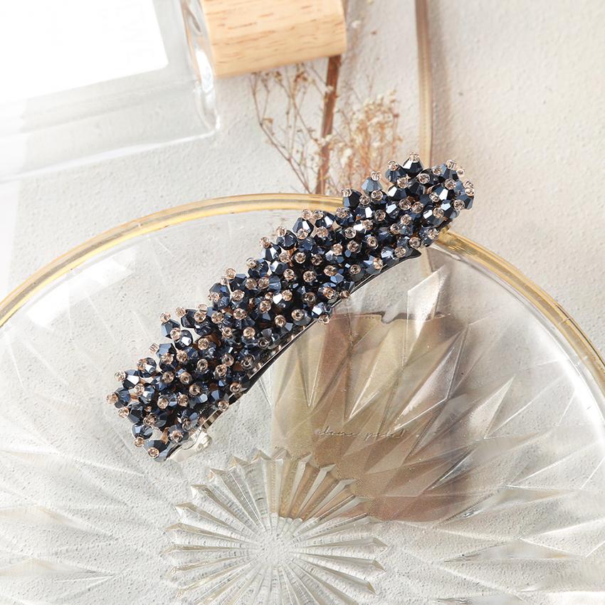 Rhinestone Pearl Women's Hair Clip Trend Design Headdress Girl Ponytail Hairpin Simple Spring Clip Fashion Hair Accessories
