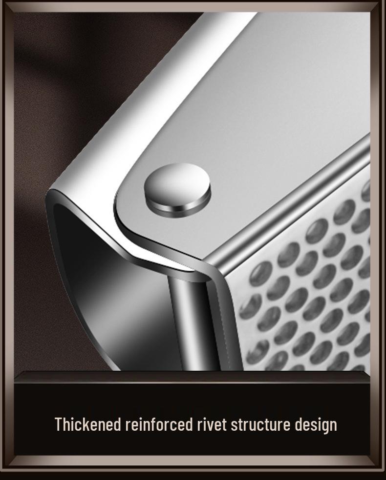 304 Stainless Steel Garlic Press: Thickened Manual Mincer, Safe for Hands, Ensures Even Garlic Extraction.
