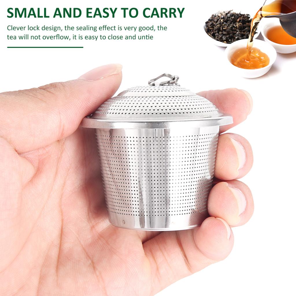 Tea Beverage Infuser with Chain and Hook Premium Tea Filter Ultra Fine Mesh Tea Drink Sieve Multifunctional Food Grade Tea Strainer for Home