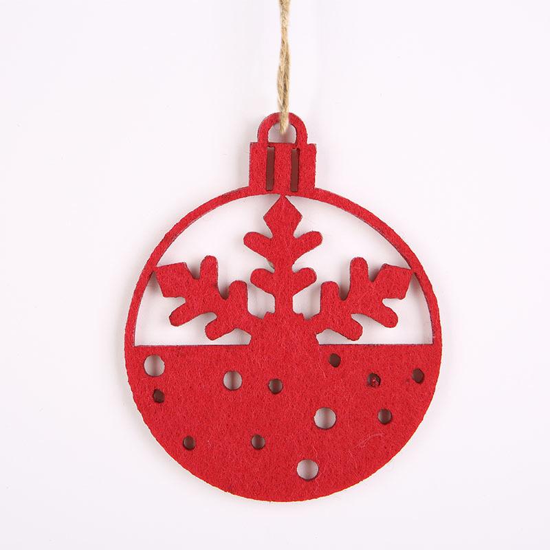 Christmas Gingerbread Man Felt Pendant Christmas Tree Snowflake Christmas Decoration Non-woven Fabric Hanging Decoration