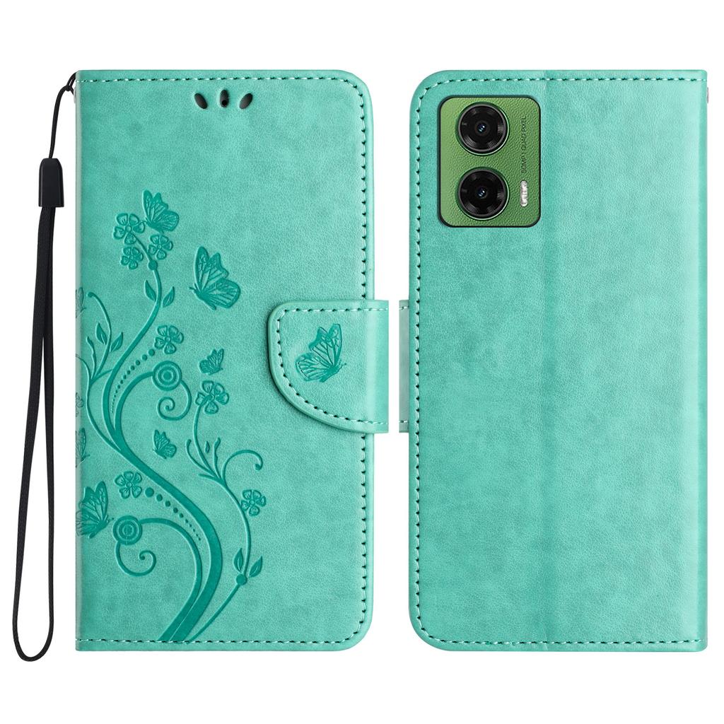For Motorola Moto G35 5G Case Imprinted Mini Butterfly Leather Wallet Phone Cover