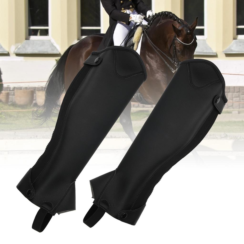 Super   PU Leather Half Chap Horse Riding Body Protector Equipment for Adults