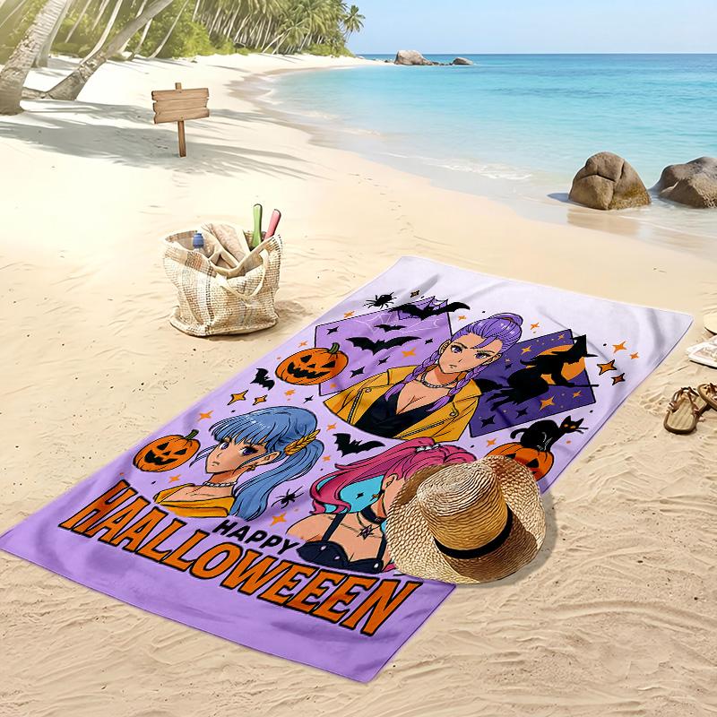 Asciugamano da Spiaggia Stampato Kpop Demon Hunters, Asciugamano Grande Assorbente ad Asciugatura Rapida per Estate e Attività all'Aperto in Acqua