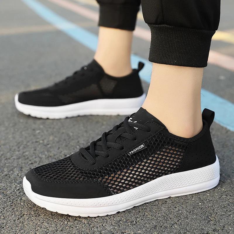 Summer Utralight Men Shoes Casual Breathable Sneakers Outdoor Trainers Men Lace-up Men Non-slip Walking Shoes