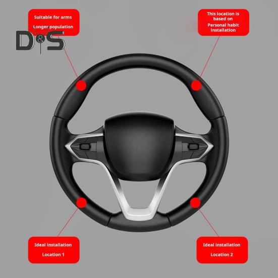 Posilovač volantu do auta Kovová ložiska Protiskluzová silikonová rukojeť Rotace o 360 stupňů Asistenční koule pro řízení jednou rukou Univerzální interiér