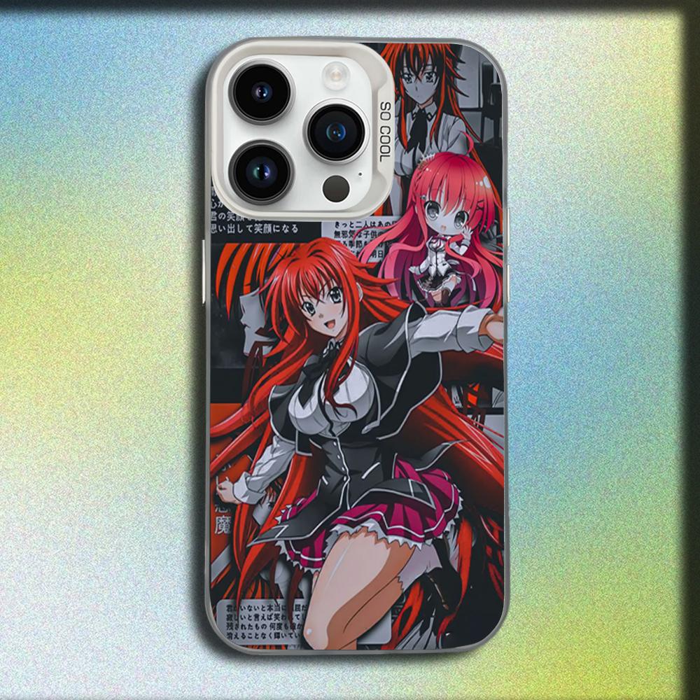 

R-Риас Гремори High School DxD Чехол для телефона для iPhone 16,15,14,13,12,11,Mini,Pro,SE,MAX Белый Матовый Ударопрочный Чехол iPhone12PRO