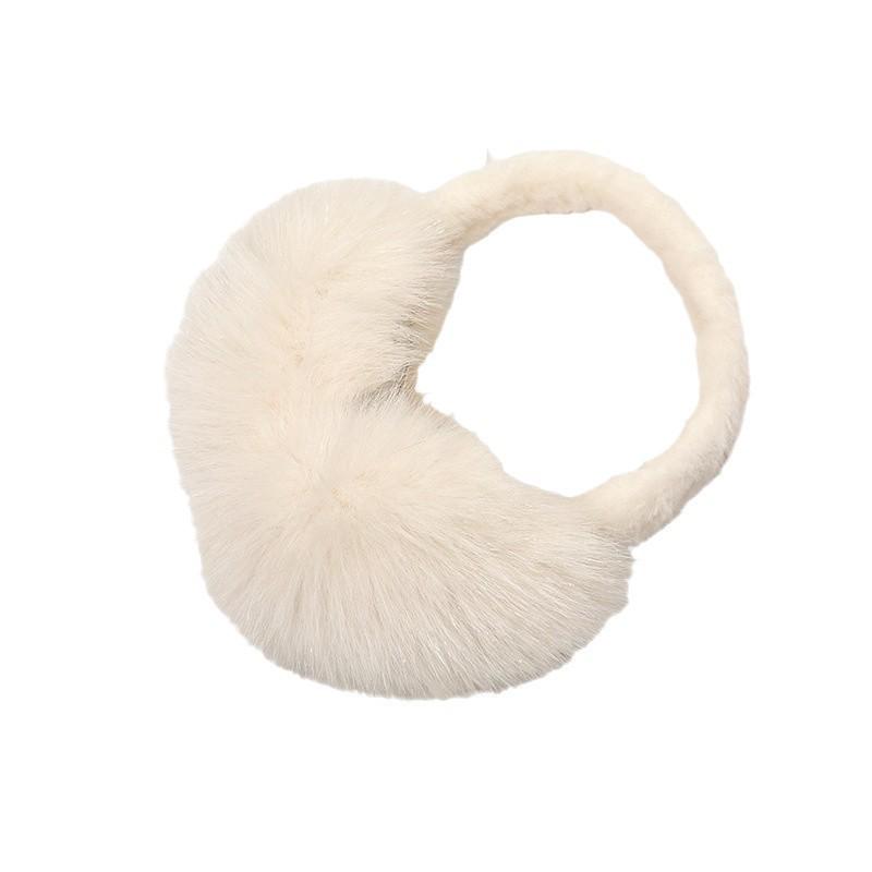 Northeast Women's Winter Warm White Plush Earmuffs - Cute, Versatile, and Anti-Freeze Ear Protection