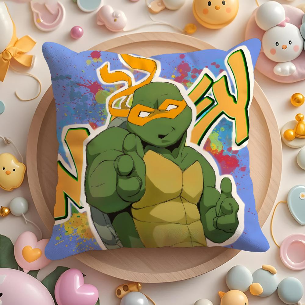 Teenage Mutant N-Ninja Turtles Cushion Cover Home & Car Multi-Scene Pillow Cover - Reversible, Soft & Durable for Daily Use