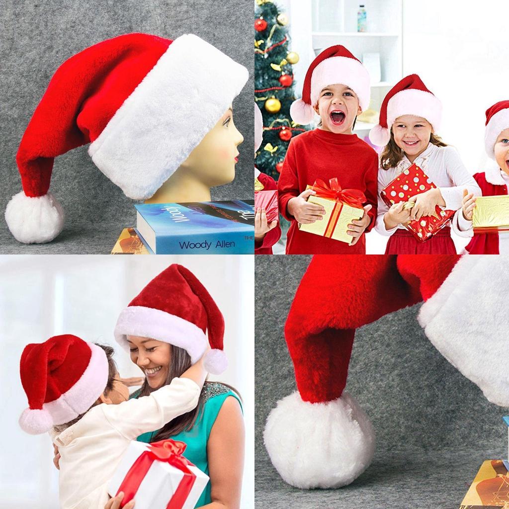 Red And White Christmas Hat For Role Play And Holiday Costume Celebrations