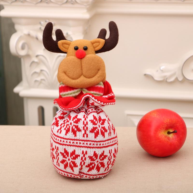 Christmas Eve Children's Apple Drawstring Gift Tote