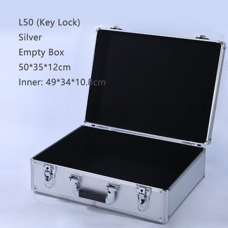 Handheld Tool Box with Lock Portable Aluminum Carry Case Password Safety Equipment Instrument Storage Travel