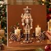 DIY Framed Pearl Painting Kit with Nutcracker Soldier 5D Sparkling Bead Art Canvas Ready to Display Home Decor Christmas Gift Idea