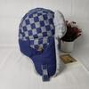 Plaid hat, winter warm Lei Feng hat, soft men's and women's velvet cold-proof ear protection hat, flying hat, thickened ski hat