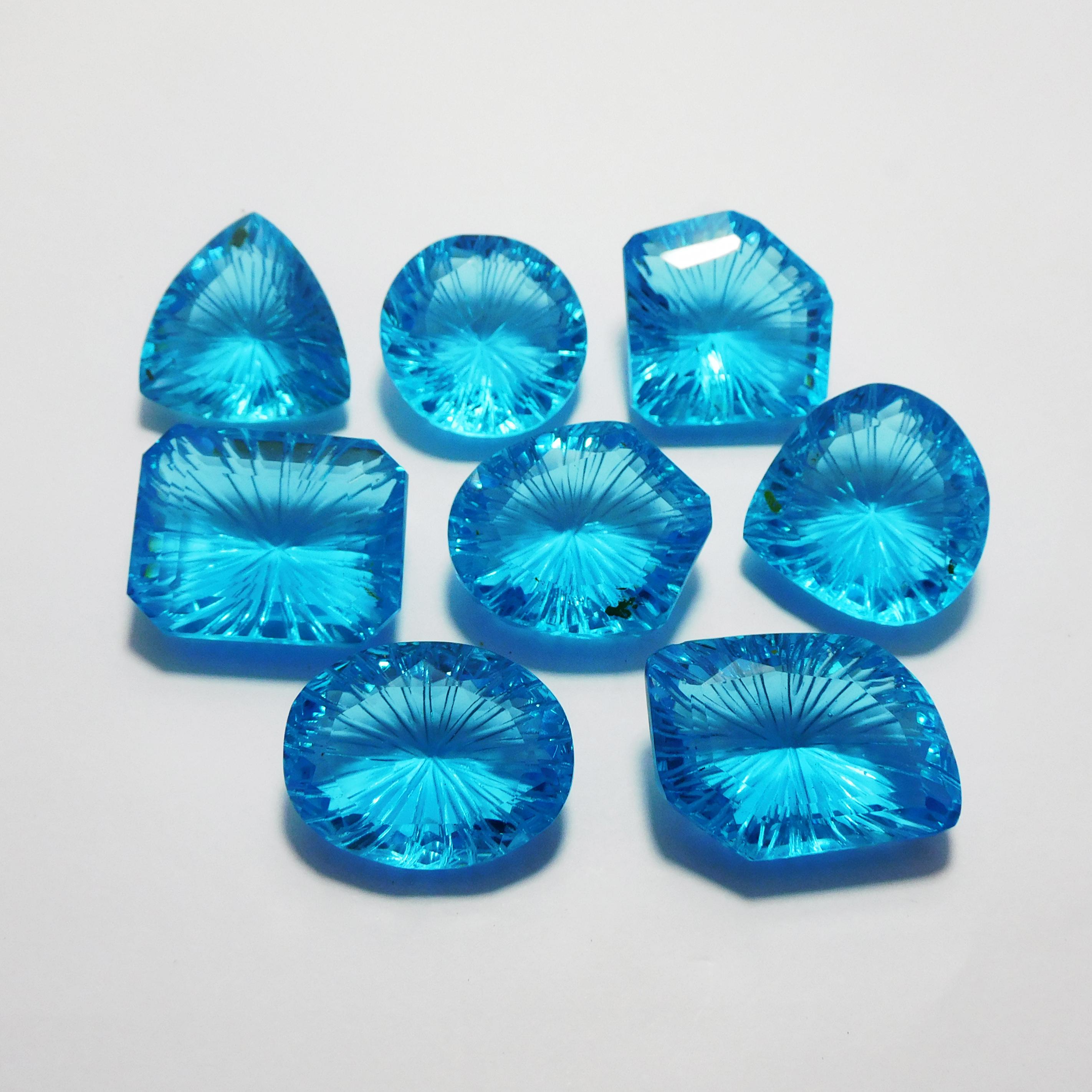 

Natural Blue Topaz Pendant Size 500 Ct Mix Shape Ring Size Verified Gemstone p-224.-k 26-24 mm approx синій