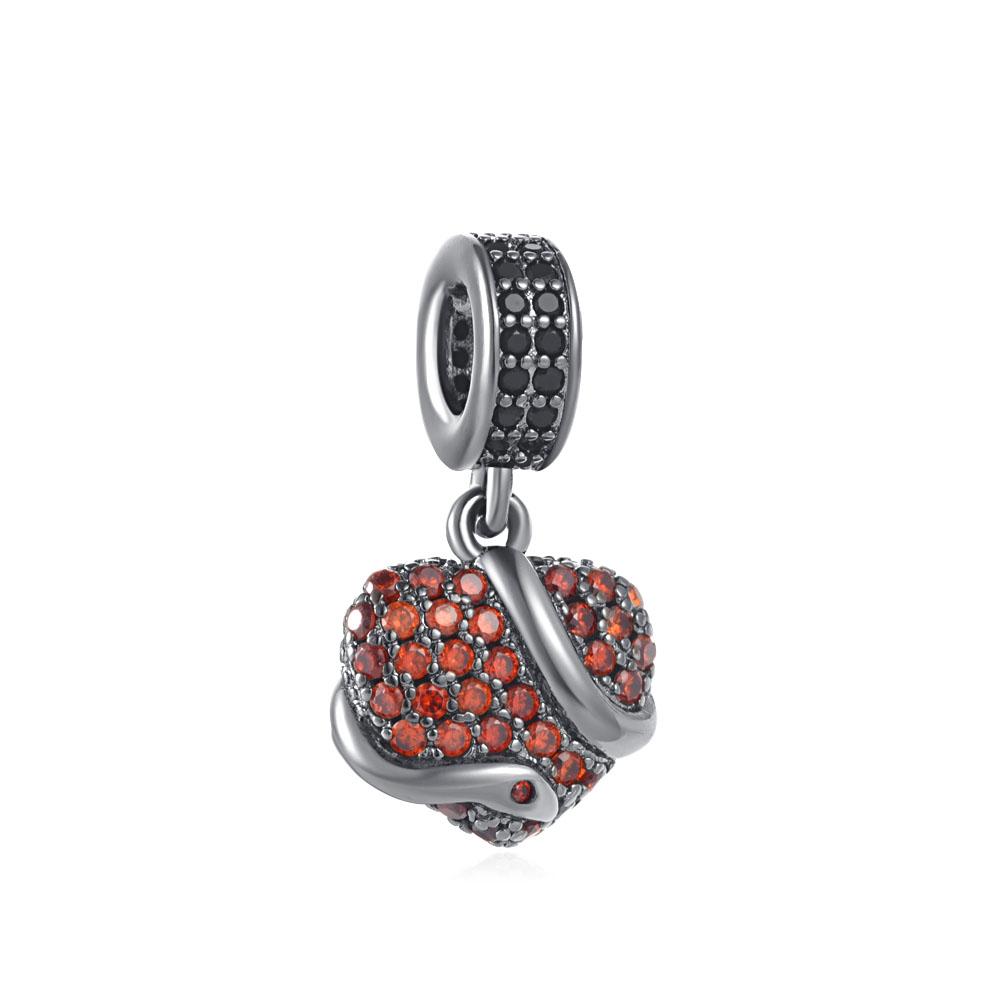 925 Silber Flügel Brillen Bienen Rosa Herzen Anhänger Perlen Schmuckherstellung Damen Geschenk Anhänger Armband Halskette