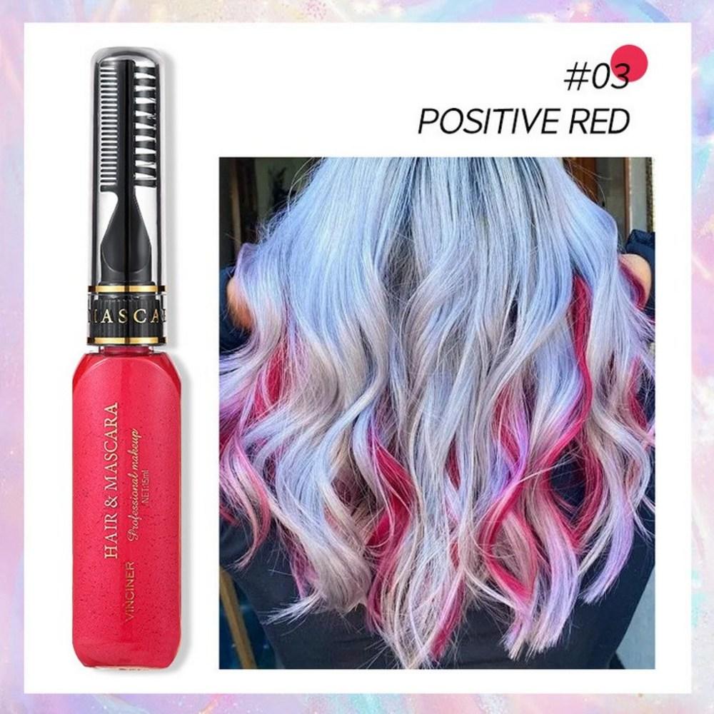 Hair Pen Disposable Temporary Dye Partial Dye DIY Hair Chalk Gray Hair Root Cover Festival Cosplay Ring Multifunctional Eyebrow 1 pcs Red